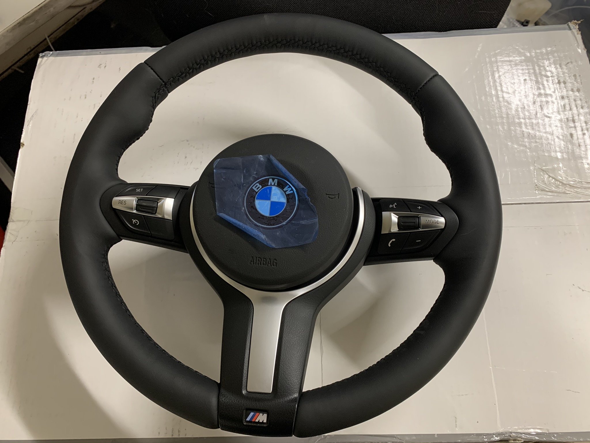 F3x M Steering Wheel Brand new - For Sale - bimmersport.co.nz Ask Me Who I Tied To The Steering Wheel